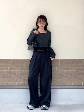 「un/neu（アンノイ）のアイテム」を使った、SIZUさん（レディース・156cm）の春コーディネート