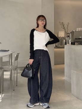 「FREAK'S STORE（フリークスストア）のアイテム（スニーカー）」を使った、SIZUさん（レディース・156cm）の秋コーディネート
