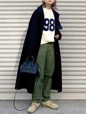 「hellam（へラム）のアイテム（その他アウター）」を使った、SIZUさん（レディース・156cm）の冬コーディネート