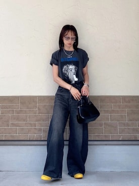 「PERFECT ONE（パーフェクトワン）のアイテム」を使った、SIZUさん（レディース・156cm）の夏コーディネート