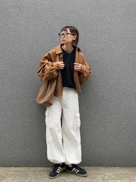 「アイテム（ブルゾン）」を使った、SIZUさん（レディース・156cm）の秋コーディネート
