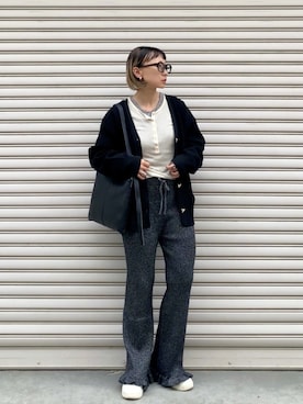 「アイテム（メガネ）」を使った、SIZUさん（レディース・156cm）の秋コーディネート