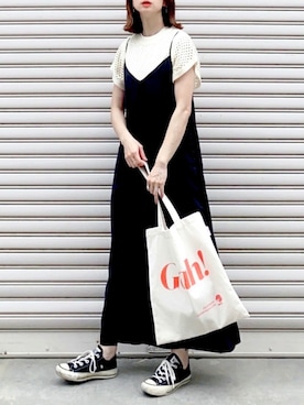 「Lepidos（レピドス）のアイテム」を使った、SIZUさん（レディース・156cm）の夏コーディネート