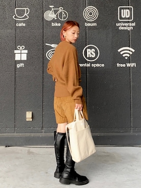 「PHILLY（フィリー）のアイテム（パンツ）」を使った、SIZUさん（レディース・156cm）の秋コーディネート