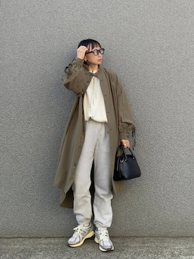 「アイテム（メガネ）」を使った、SIZUさん（レディース・156cm）の秋コーディネート