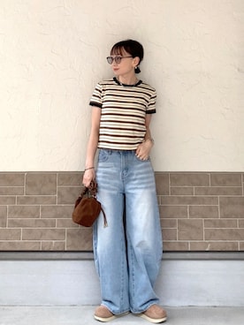 「アイテム（スキンケア）」を使った、SIZUさん（レディース・156cm）の春コーディネート