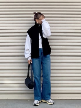 「feepur（フェピュール）のアイテム（スウェット）」を使った、SIZUさん（レディース・156cm）の冬コーディネート
