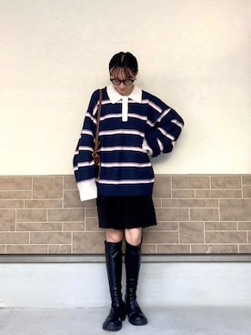 「no brand（ノーブランド）のアイテム」を使った、SIZUさん（レディース・156cm）の冬コーディネート