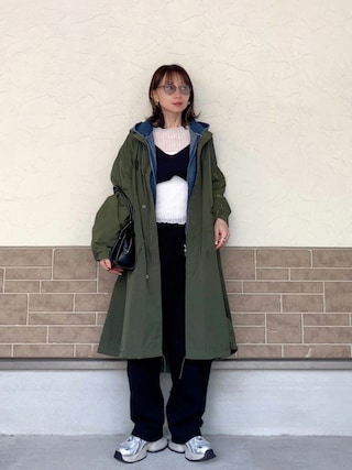 「FREAK'S STORE(フリークスストア)のFRUIT OF THE LOOM × FREAK'S STORE/フルーツオブザルーム 別注 天竺ビスチェ(キャミソール)」を使った、SIZUさん(レディース・156cm)の春コーディネート