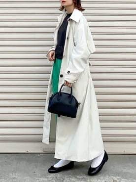 「Samansa Mos2 blue（サマンサモスモスブルー）のアイテム（パンツ）」を使った、SIZUさん（レディース・156cm）の春コーディネート