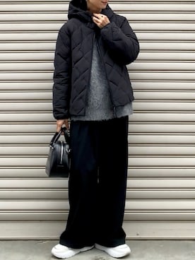 「アイテム（ボストンバッグ）」を使った、SIZUさん（レディース・156cm）の秋コーディネート