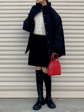 「tiptop（ティップトップ）のアイテム（ブルゾン）」を使った、SIZUさん（レディース・156cm）の冬コーディネート