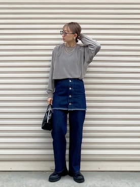 「Legato Largo（レガートラルゴ）のアイテム」を使った、SIZUさん（レディース・156cm）の冬コーディネート
