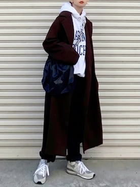 「hellam（へラム）のアイテム（その他アウター）」を使った、SIZUさん（レディース・156cm）の冬コーディネート