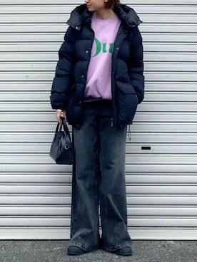 「WC（ダブル シー）のアイテム（スウェット）」を使った、SIZUさん（レディース・156cm）の冬コーディネート