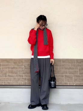 「uyu.（ウユ）のアイテム」を使った、SIZUさん（レディース・156cm）の冬コーディネート