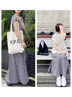 「URBAN RESEARCH Sonny Label（アーバンリサーチサニーレーベル）のアイテム（ワンピース/ドレス）」を使った、SIZUさん（レディース・156cm）の夏コーディネート