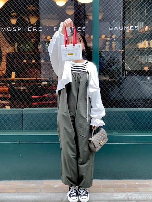 アニエスベー　ボーダーシャツ　カットソー長袖　モスグリーン　L 太ボーダー コットン 長袖Tシャツ ”Cool