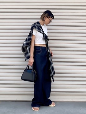 「アイテム（サングラス）」を使った、SIZUさん（レディース・156cm）の秋コーディネート