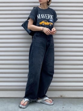 「CANAL JEAN（キャナルジーン）のアイテム」を使った、SIZUさん（レディース・156cm）の夏コーディネート