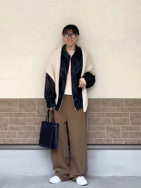 「アイテム（コンシーラー）」を使った、SIZUさん（レディース・156cm）の冬コーディネート