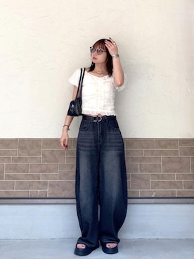 「UGG（アグ）のアイテム」を使った、SIZUさん（レディース・156cm）の夏コーディネート