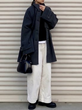 「オトナカジュアル」｜「アイテム（トレンチコート）」を使った、SIZUさん（レディース・156cm）の冬コーディネート