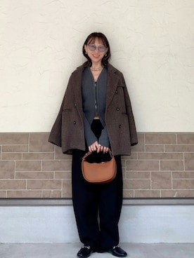 「Re:EDIT（リエディ）のアイテム」を使った、SIZUさん（レディース・156cm）の冬コーディネート