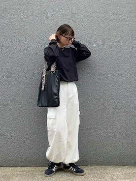 「アイテム（ピアス（両耳用））」を使った、SIZUさん（レディース・156cm）の秋コーディネート