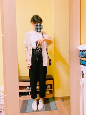 「Vカーディガン」｜KOKONEさん（レディース・168cm）の春コーディネート