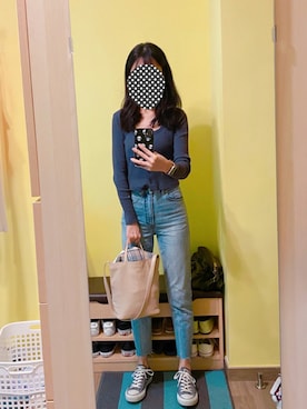 「ドレスシューズ」｜「アイテム（スニーカー）」を使った、KOKONEさん（レディース・168cm）の秋コーディネート