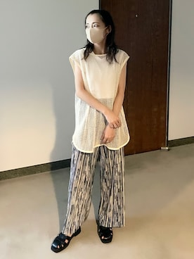 「HWG_5（エイチダブルゴー）のアイテム」を使った、Ayaさん（レディース・152cm）の夏コーディネート