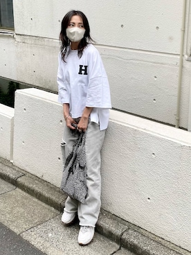 「HWG_5（エイチダブルゴー）のアイテム」を使った、Ayaさん（レディース・152cm）の夏コーディネート