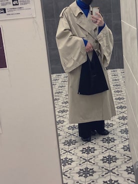 「stein（シュタイン）のアイテム（ステンカラーコート）」を使った、fgoさん（メンズ・159cm）の冬コーディネート