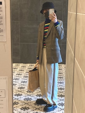 「Omekashi（オメカシ）のアイテム」を使った、fgoさん（メンズ・159cm）の冬コーディネート