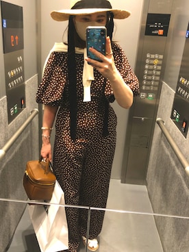 「BEAMS（ビームス）のアイテム（オールインワン・サロペット）」を使った、ℍ𝕨さん（レディース・156cm）の夏コーディネート