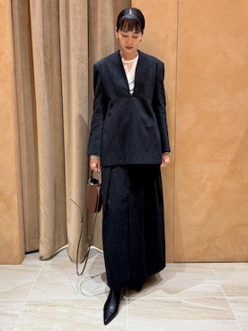 「ADAM ET ROPE'（アダムエロペ）のアイテム（シャツ/ブラウス）」を使った、maeさん（レディース・172cm）の秋コーディネート