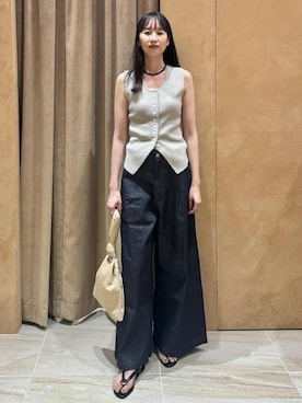 「アイテム（ベスト）」を使った、maeさん（レディース・172cm・20代）の夏コーディネート