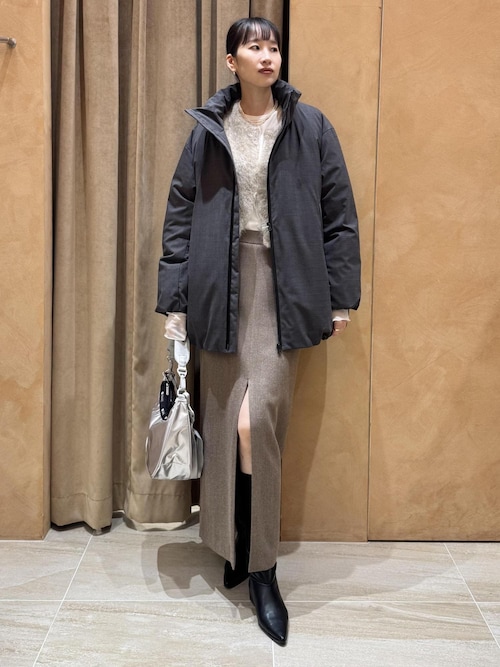 サステナブル】ウールMIXミドルダウン/撥水（ダウンジャケット/コート