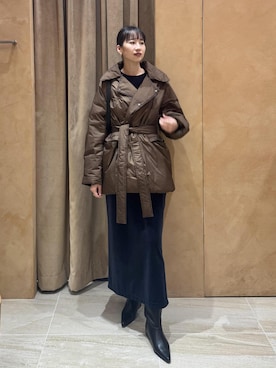 「アイテム（ワンピース/ドレス）」を使った、maeさん（レディース・172cm）の冬コーディネート