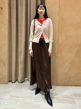 「ADAM ET ROPE'（アダムエロペ）のアイテム（スカート）」を使った、maeさん（レディース・172cm）の秋コーディネート
