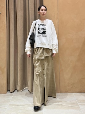 「アイテム（シャツワンピース）」を使った、maeさん（レディース・172cm）の秋コーディネート