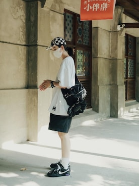 「off white」｜「アイテム（帽子）」を使った、wear_annさん（レディース・170cm）の秋コーディネート