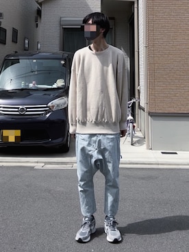 「FUMITO GANRYU（フミトガンリュウ）のアイテム（パンツ）」を使った、#aki#さん（メンズ・178cm）の春コーディネート