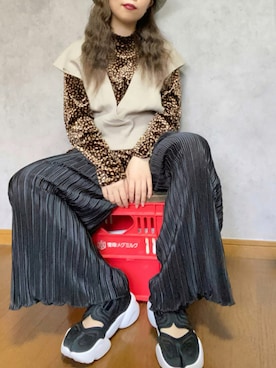 「NIKE(ナイキ)のアイテム(サンダル)」を使った、chiyoさん(レディース・145cm)の秋コーディネート