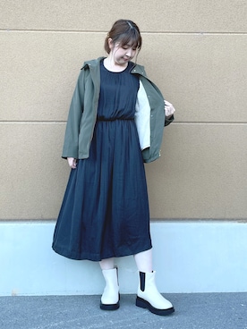 「ドレスキップ」｜「アイテム（ブルゾン）」を使った、リナさん（レディース・160cm）の秋コーディネート