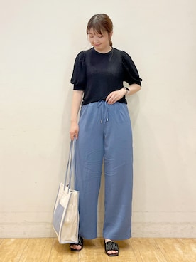 「DRESKIP（ドレスキップ）のアイテム（サンダル）」を使った、リナさん（レディース・160cm）の夏コーディネート