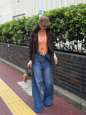 「FENDI（フェンディ）のアイテム」を使った、Nat Yさん（レディース・157cm）の春コーディネート