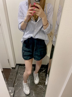 「FILA（フィラ）のFILA Disrupter 2 (WHT)（スニーカー）」を使った、PINOさん（レディース・160cm）の夏コーディネート