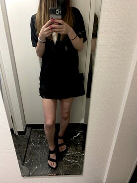 「GRL（グレイル）のアイテム（セットアップ）」を使った、PINOさん（レディース・160cm）の夏コーディネート